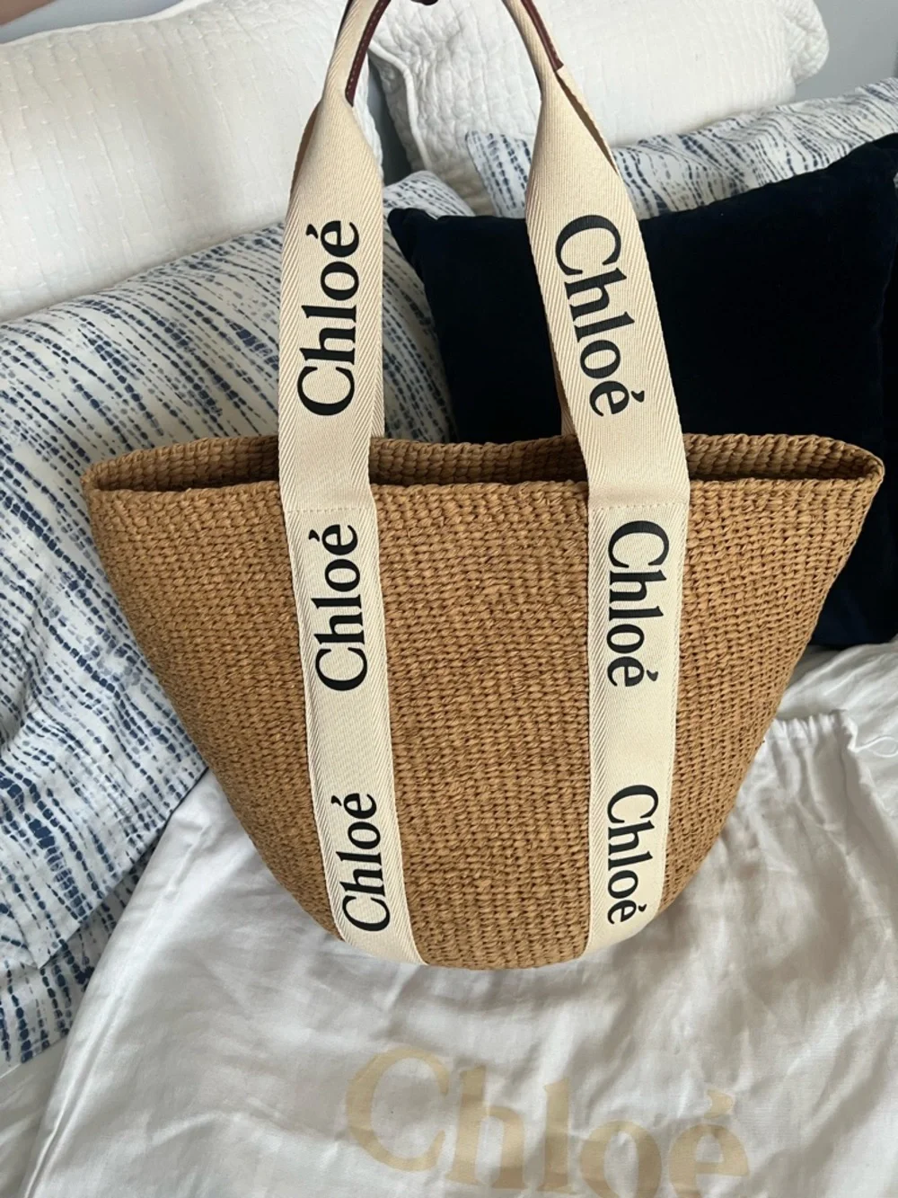 Chloe Woody Large Mifuko Basket Bag in Fair Trade Paper - Picture 11 of 11